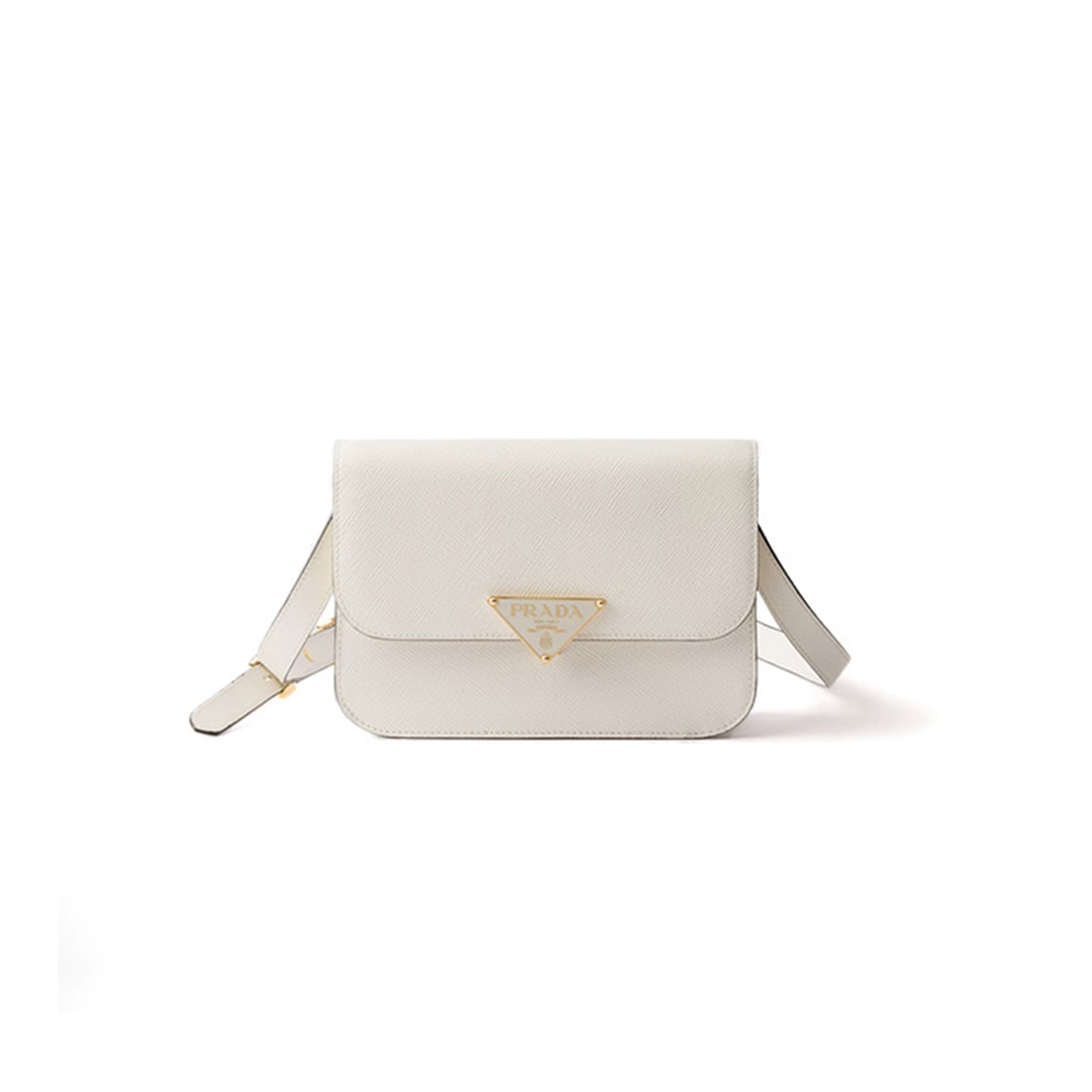 P*A*A SAFFIANO LEATHER FLAP SHOULDER BAG 1BD320 (22*15*6cm) 